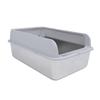 Stainless Steel Cat Litter Box Sturdy Easy To Clean Anti Splashing High Sided Metal Kitty Litter Tray with Scoop for