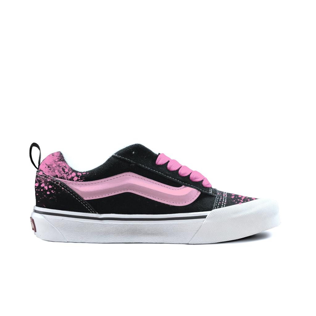 Vans Knu Skool Odolné proti oděru Odolné proti oděru Nízké Skateboardové boty Unisex Bílá Růžová VN0009QC6BT1(Tým613-)