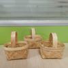WTEMPO Kleine geflochtene Körbe aus Holz, perfekt zum Aufbewahren von Süßigkeiten oder als dekorative Körbe in einem Puppenhaus