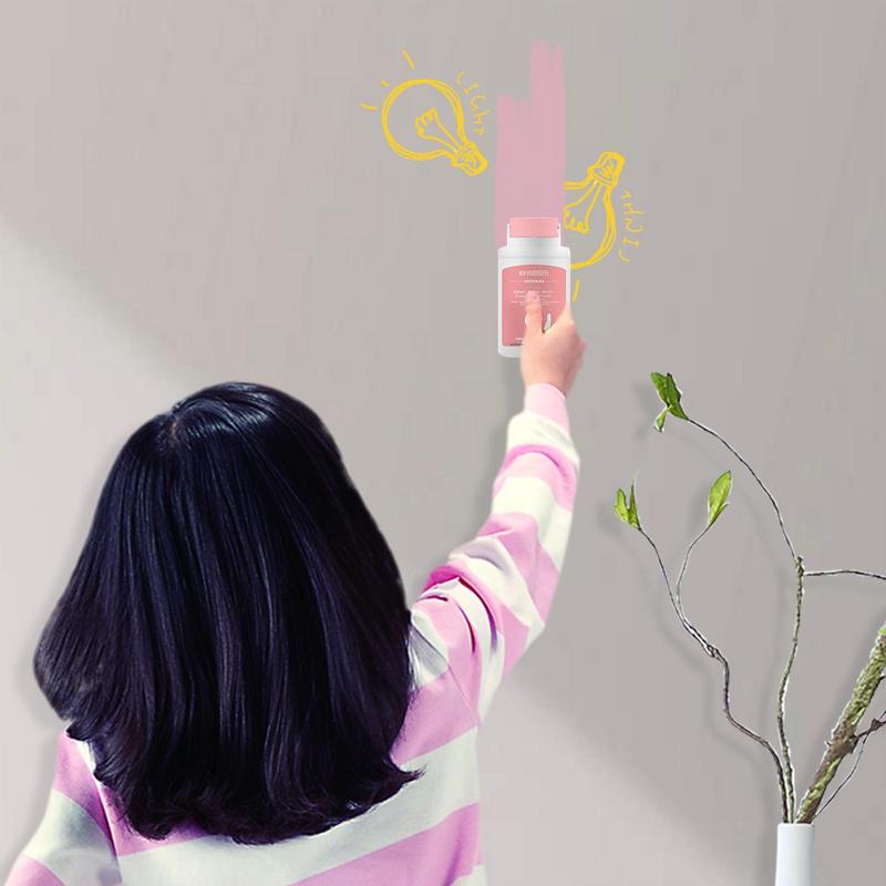 Portable Wall Patching Brush with 100g White Latex Paint Quick Dry Wall Repair Paste Roller Handheld Wall Graffiti Repair Tool