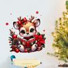 Sticker Cartoon Christmas Deer Wall Sticker. No Adhesive On The Back, So It Won't Damage The Wall. Suitable for Bedroom Walls.