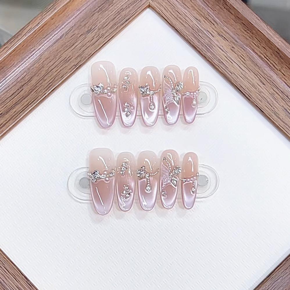 Hand-woven Armor Butterfly Flying Three-dimensional Hand-painted Relief Butterfly Pure Temperament Manicure Patch