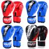 1 Pair Adult Boxing Gloves Men Punching Training Sparring Comfortable Adjustable Mitts Hand Protector Black Red Blue