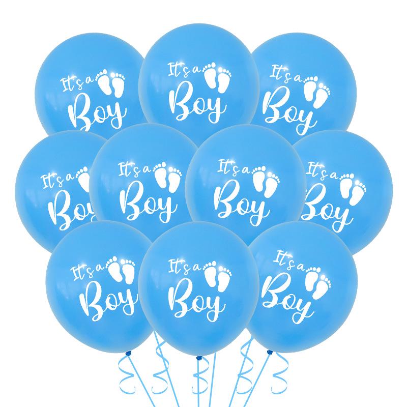 12-Inch Printed Latex Balloons - Baby Shower Decoration Set