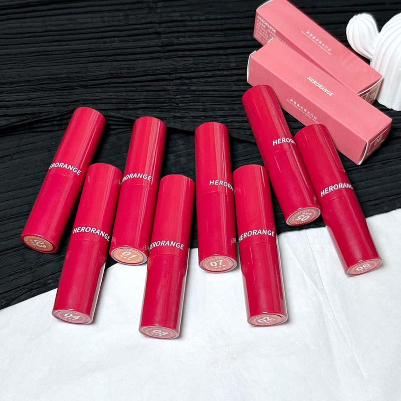 HERORANGE Shimmer Lipstick: Hydrating, Non-Stick Velvet Finish for a Glossy Look