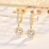 Heart-shaped Ear Buckle Female Small Fresh Earrings Earrings Temperament Diamond Flowers Earrings Jewelry