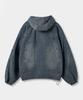 Dimitri Black Balaclava Slash Hood Zip-Up_Denim Dust Indigo