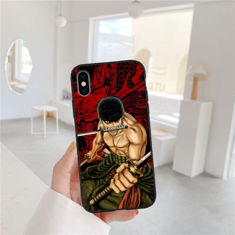 FM50 Zoro One Piece Soft Shell Phone Case for Samsung Galaxy S20 S21 S22 Ultra FE + Plus A21S A22 A24 A25 A26 A30 A30S A31