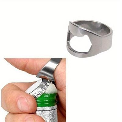 3PCS New Stainless Steel Creative Versatile Cool Finger Ring Bottle Opener Bar Beer Tools