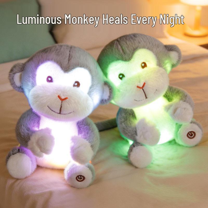 Luminous Elephant Monkey Plush Toy Doll for Kids - Ideal Birthday Gift for Girls