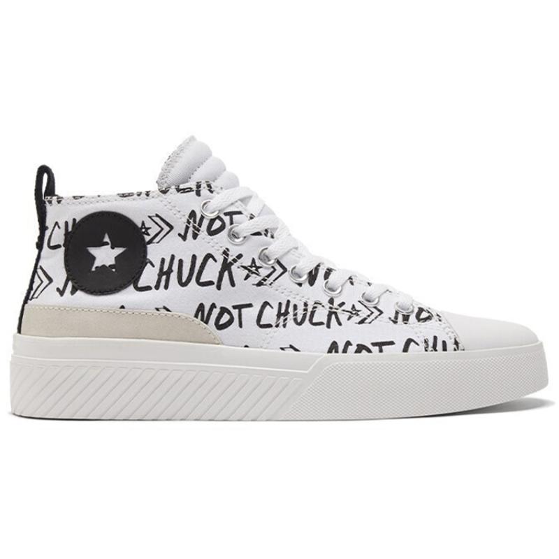 Converse Non A Chuck Espadrillas Comode Traspiranti Leggere a Mezza Gamba Unisex Bianco e Nero