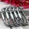 6pcs 6pcs Set Carabiner Keychain Heavy DutyHeavy Duty Bold D-shaped D-ring Snap Clip Hanging Type Snap Lock Lock Buckle Hook
