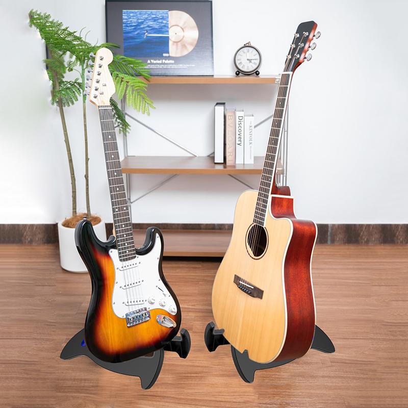 Katlanabilir A-Çerçeveli Enstrüman Standı - Mükemmel Kaymaz Stabilite, Tüm Boyutlardaki Akustik ve Elektrik Gitarlar İçin Taşınabilir ABS Stand