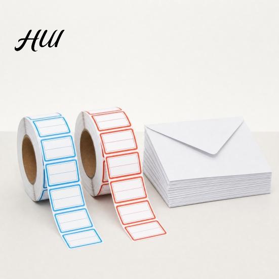 Etichette Rosse e Blu 1000 Pezzi Adesivi Etichetta per Organizzazione, Codifica Colore Etichette Autoadesive per Nomi, Facili da Scrivere a Mano, Staccabili e Rimuovibili