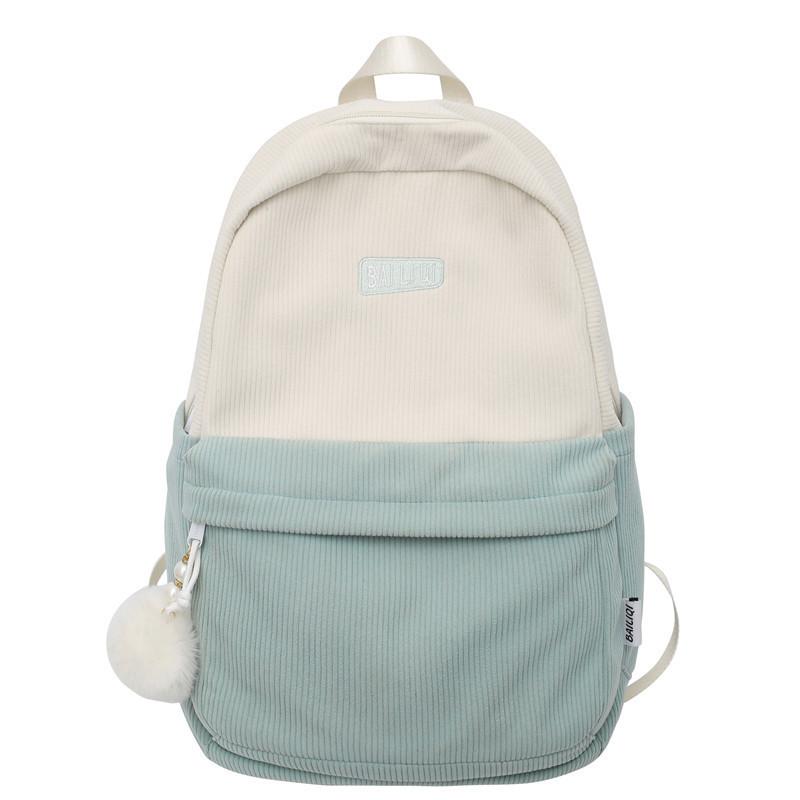 Schoolbag, Simple Schoolbag, Large-capacity Backpack for College Students, Men's Middle School Student, High School Tencel Corduroy Travel Backpack,