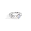 S925 Sterling Silver Heart Crystal Ring for Women - European American High-End Fashion