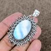 Republic Larimar Gemstone 925 Sterling Silver Jewelry Pendant 2.44" KKG-728
