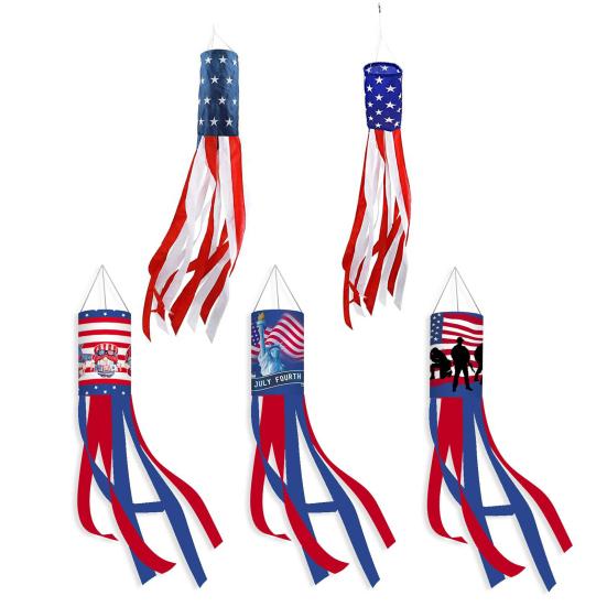 Amerikanische Flagge Windfahne 4. Juli Dekorationen Unabhängigkeitstag Wetterfeste Flagge Patriotische Dekoration für Garten Hof
