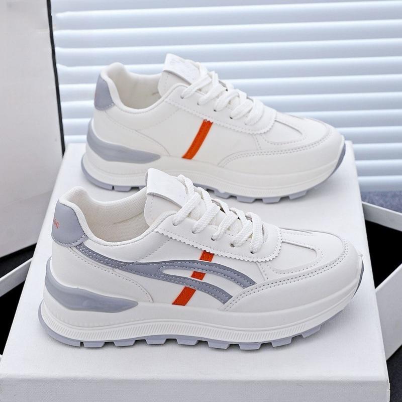 Women's Summer Breathable Mesh Sneakers, Korean Style Lightweight Comfortable White Casual Dad Shoes