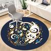 1pc Galaxy Cat Pals Office Round Area Rug, Indoor Mat Suitable For Office, Under Office Chairs Bedroom Living Room Home Decor, Room Deco 049