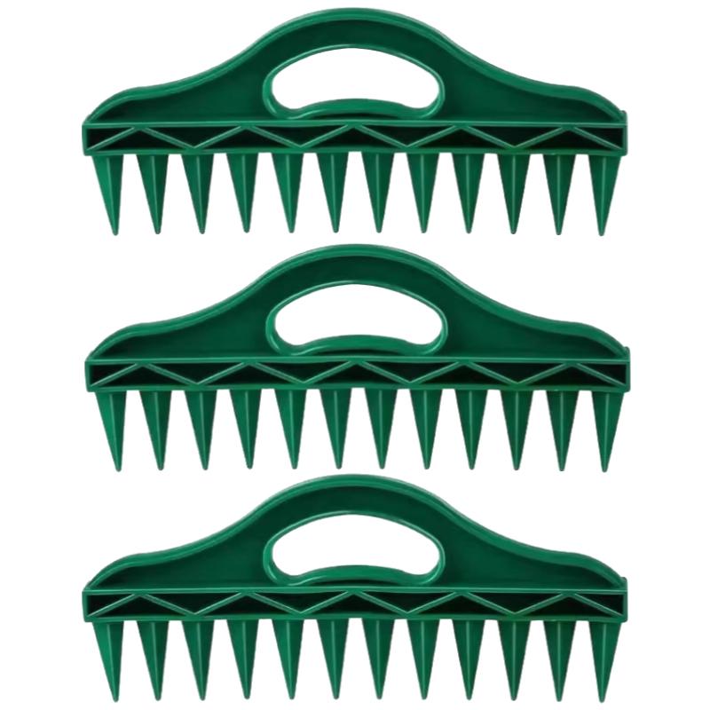 LIUXING Fire Home Decoration 12-Hole Fast Seeding Plastic Hand Dibbler Garden Seeder Tools Waterproof Loosening Soil Planting Aid Efficient Garden Accessory 3PCS