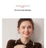 Women's Cashmere Color Block Polo Collar Hand-Crocheted Pullover Sweater for Autumn & Winter