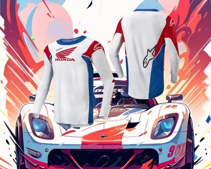 Summer 2026 Honda New Off-road Motorcycle Riding T-shirt Fast-drying Breathable Long-sleeved Men's And Women's Riding Clothes