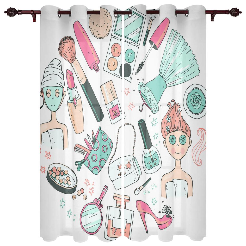 Žena Kosmetika Lak na nehty Okenní závěs do ložnice Domácí dekorace Závěs na pozadí do obývacího pokoje Kuchyňský závěs