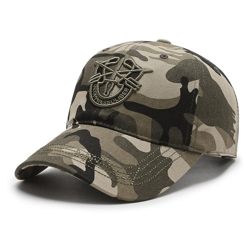 Spring Autumn Letter Embroidery Baseball Cap Military Enthusiast Outdoor Mountaineering Versatile Duckbill Hat For Men Women Adjustable