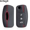 Silicone Car Key Case Cover Key Holder For Ford Focus Mk2 C Max S-Max Ecosport Fusion Fiesta Mk7 Cowgar Mondeo 2 Mustang Mach