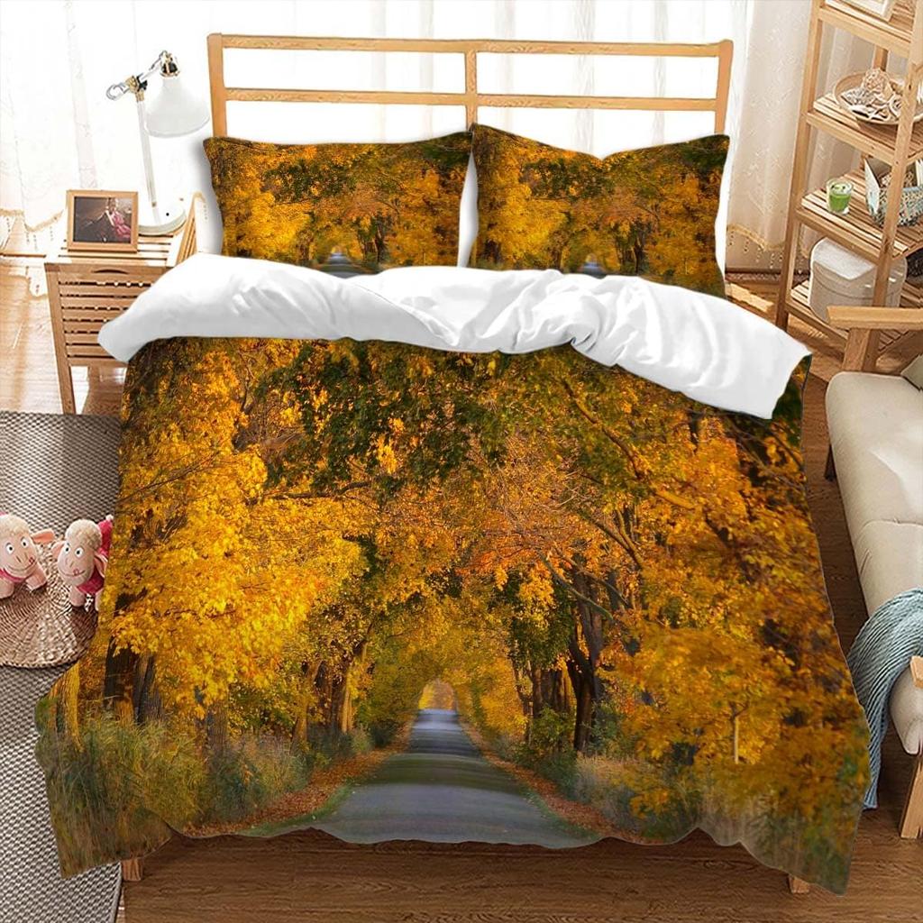 3D Printed Elephant Duvet Cover Queen King Size Elephant Snow Mountain Pattern Bedding Natural Green Grassland 3 Piece Set