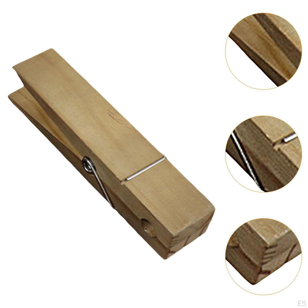 Wooden Clothespin Clothes Peg Laundry Bathroom Clothing Clamp Wood Clip for Indoor and Outdoor Patio