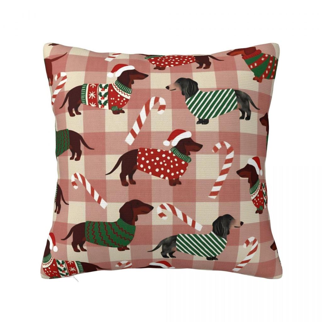 Dachshund Throw Pillow Cover Cushions for Sofa Gift for Animal Dog Lover 4545cm Cushion Covers