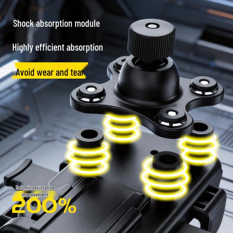 Shockproof Phone Holder for Cycling, Mountain Bikes, Motorcycles & Scooters with Anti-Shake Straps & Fixing Bracket