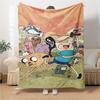 1Pc Adventure Time Characters Blanket For Couch Bed Plush Cozy Fuzzy Blanket Super Soft Warm Blankets For Fall And Winter 0918150