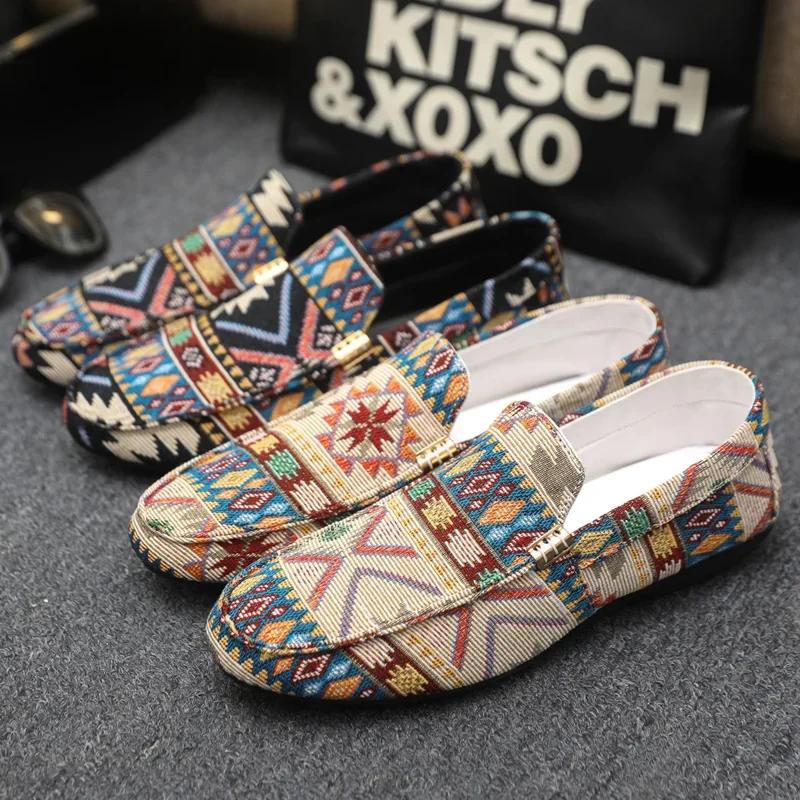 Sommar Utomhus Herr Casual Skor Andningsbara Herr Loafers Lätta Skor Bekväma Gångsneakers Halkfria Plattor Körskor