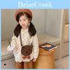 Stylish Cartoon Bear Children's Shoulder Bag Retro Fashionable Pu Leather Purse