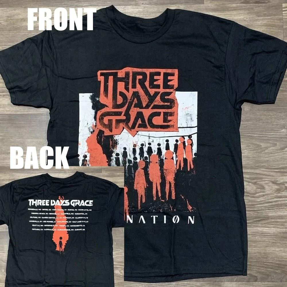 Three Days Grace 2025 Alienation Концертный Тур репринт Футболка AN58315 Унисекс Футболка XXL