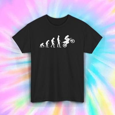 Evolution of Motocross T-Shirt | Funny Motorcycle Rider Graphic Tee | S-5XL