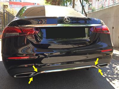 Bandă cromată pentru bara de protecție spate 2020-2025 (oţel inoxidabil) pentru Mercedes E-class W213