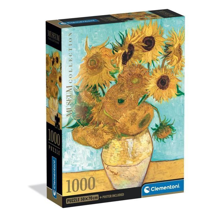 Puzzle Compact 1000 pièces : Van Gogh - Tournesols