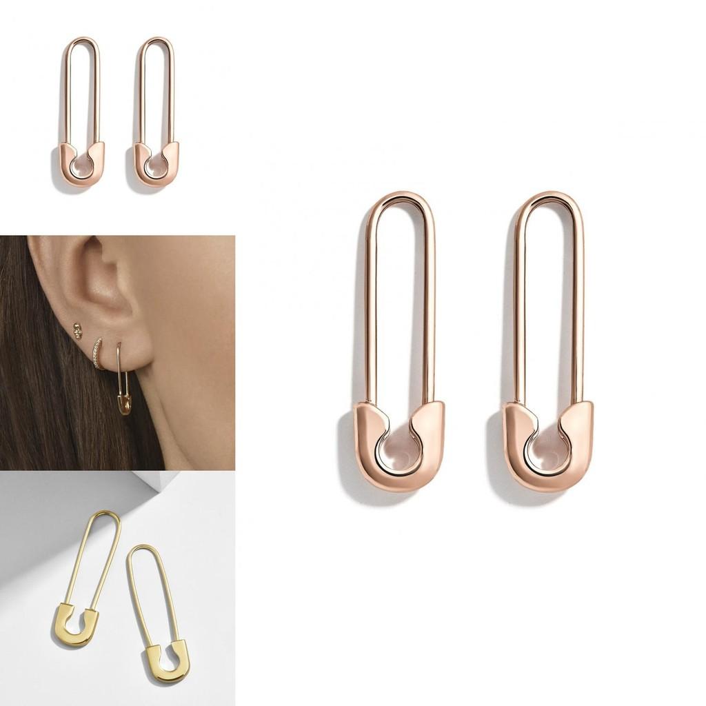 Elegant Multicolor Metal U-shaped Earrings Trendy Fashion Jewelry For Women