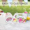 12pcs Gift Boxes Gable Boxes Party Favor Kraft Paper Large Box with Handles White Gift Boxes Goodie Box Portable Gift Wrap Box Gift Packaging Box