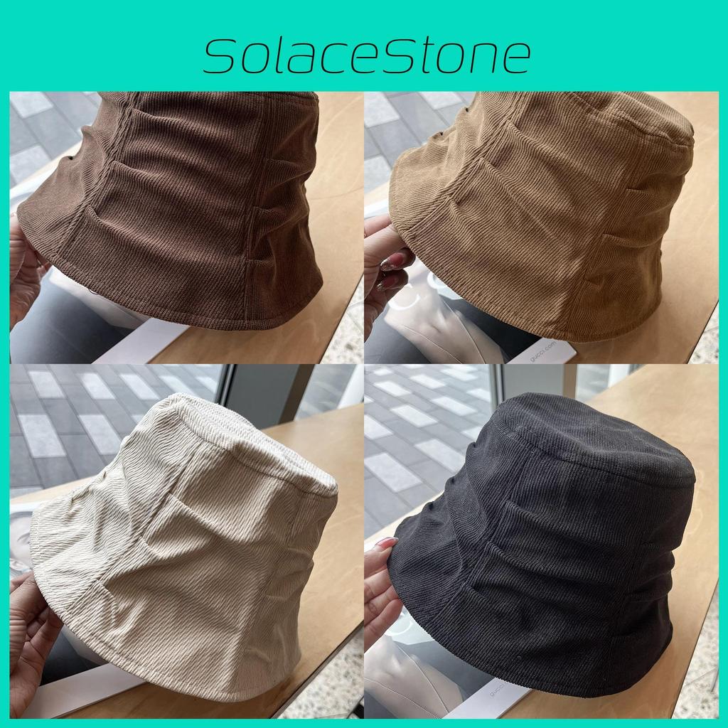 Vintage Corduroy Fisherman Hat With Wrinkled Design For Casual Spring And Fall Wear