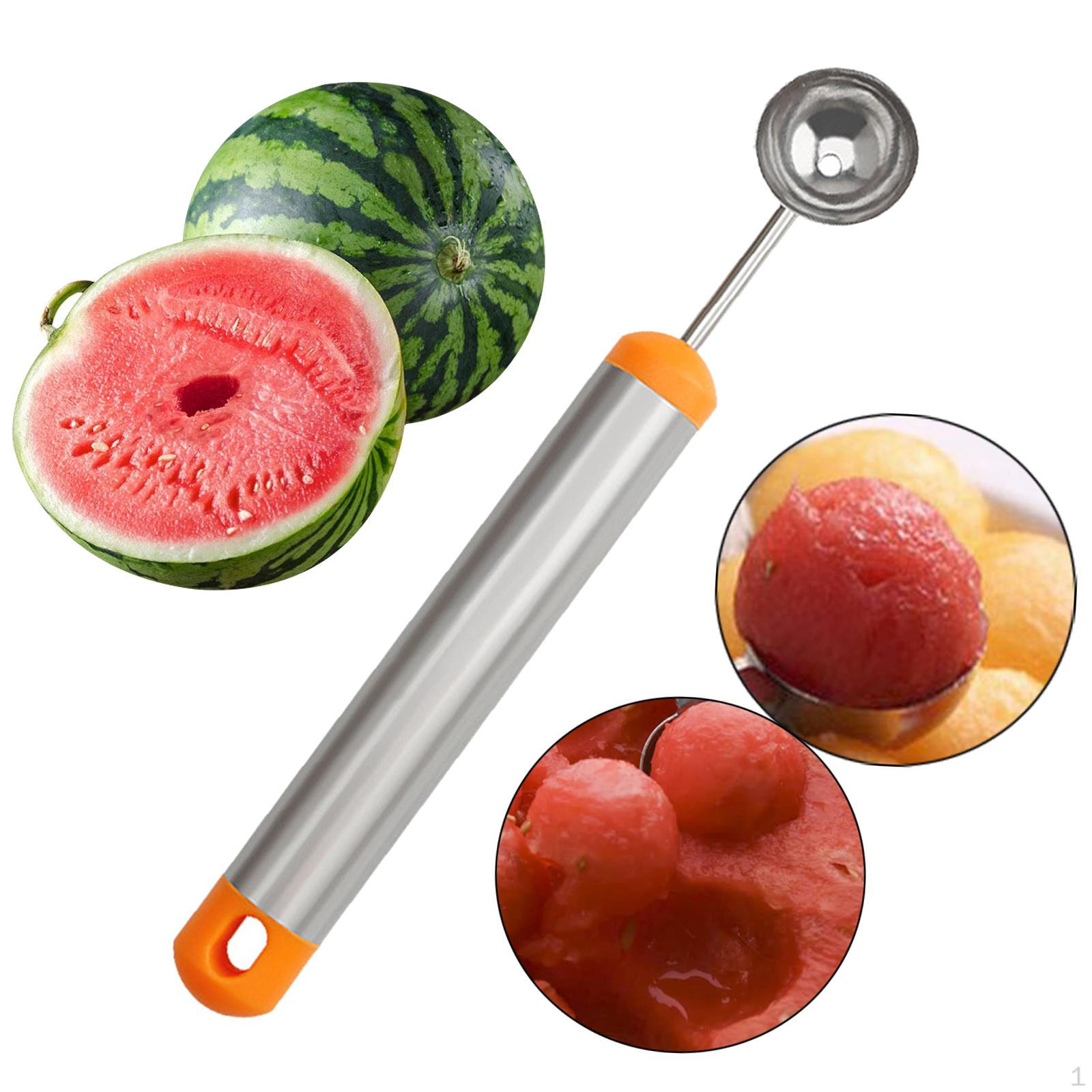 

Fruit Icecream Spoon,Stainless Steel Melon Baller,Smooth Round Balls Spoons for помаранчевий