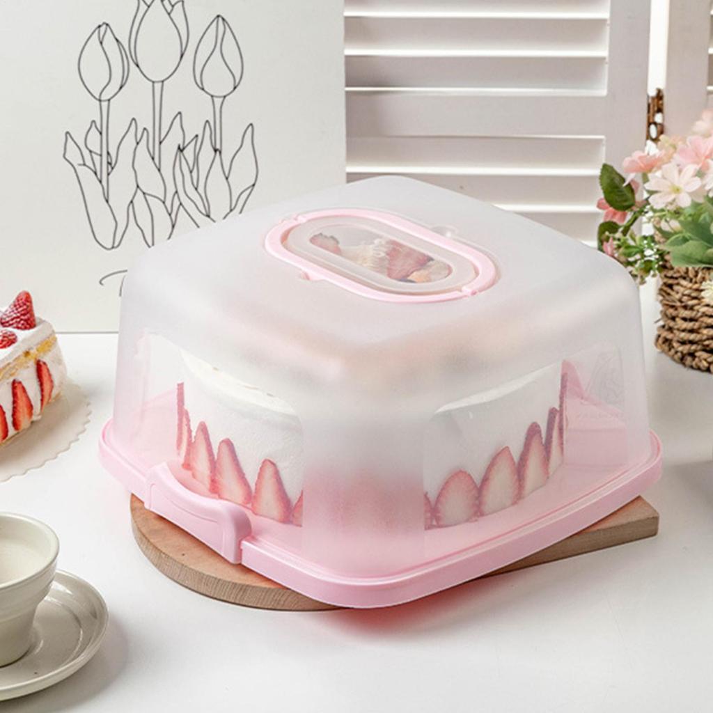 Portable Cake Box 10 Inch Packaging Box Refrigerator Storage Container for Fruits Vegetables Home Outdoor Camping Tool