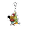 Christmas Cartoon Dog Pattern Acrylic Keychain Fashion Cute Girls Boys Funny Charming Bag Charm Ring Ornament Couples Gifts Toys