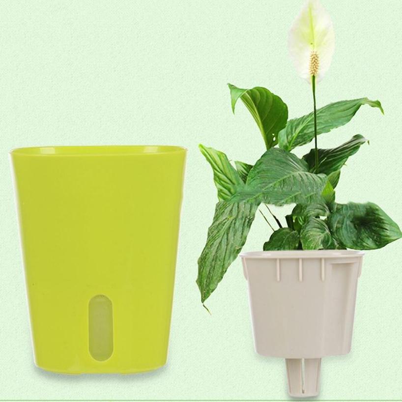 1 Pcs Random Color Creative Self-watering Flower Cup Desktop Self-Watering Flower Pot Planters Accessories Supplies Home Decor
