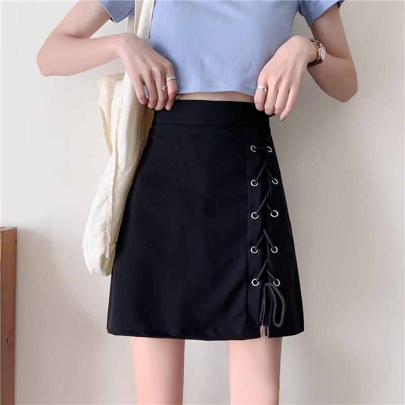 

Plus Size Criss-Cross Lace-Up Irregular Midi Skirt - Women s Summer 2024 Versatile High Waist A-Line Skirt 4XL [Recommended 159-170 lbs]