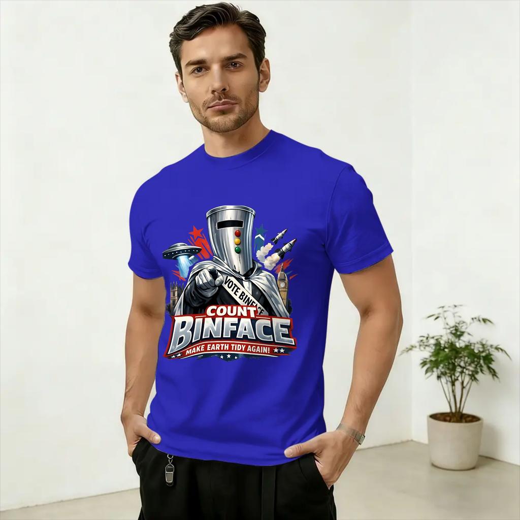 Oversized T Shirt Summer Count Binface Sigma IX Leisure T Shirts  Cotton Tee Shirt for Unisexs Aesthetic Pattern Short Sleeve Tops